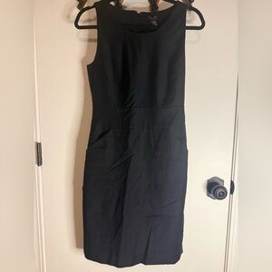 J. Crew Classic Black Midi Dress